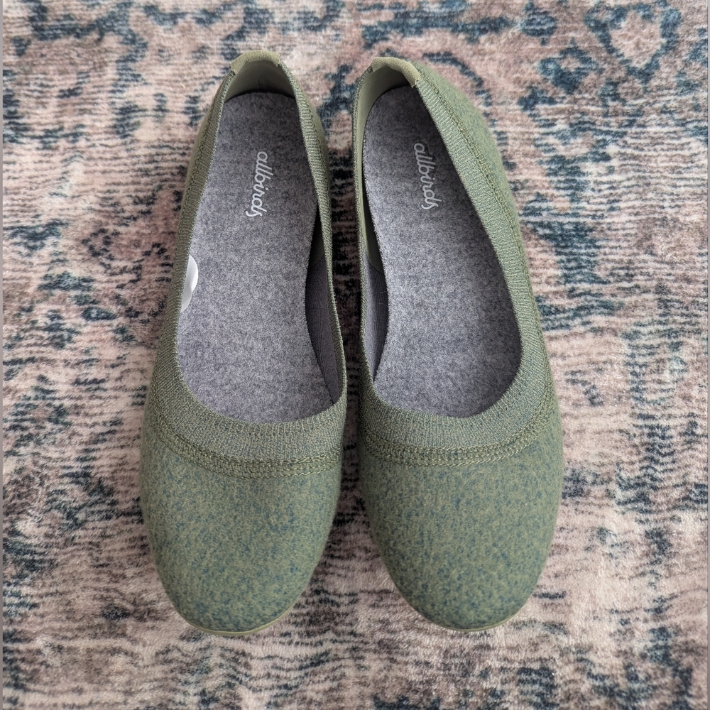 AllBirds merino wool Breezer ballet flats, W8 women's size 8 (run small!)